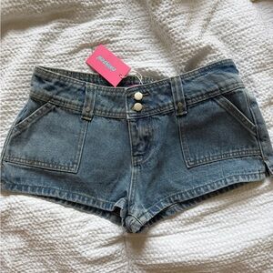 Edikted low rise micro shorts NWT